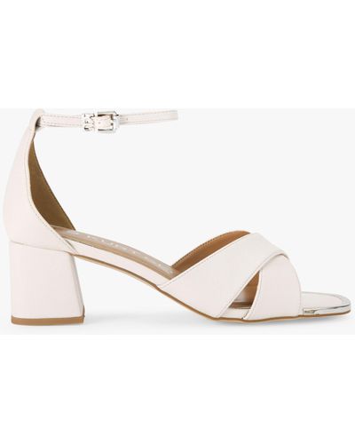 KG by Kurt Geiger Freya Block Heel Sandals - White