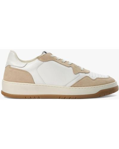 Dune Trent - Leather Lace-up Trainers Leather - White