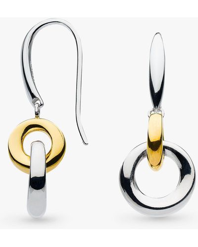 Kit Heath Bevel Cirque Link Drop Earrings - Metallic