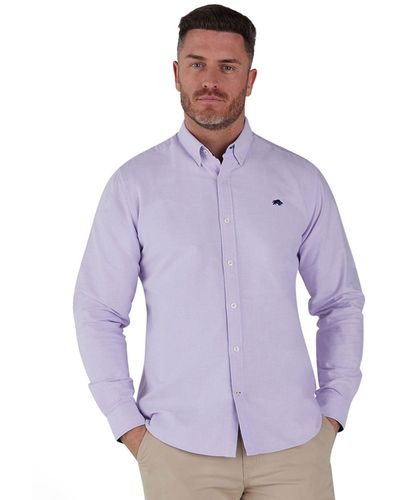 Raging Bull Classic Oxford Shirt - Purple