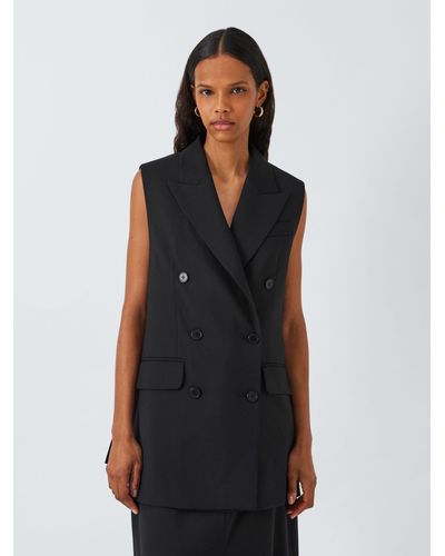 John Lewis Sleeveless Blazer - Black