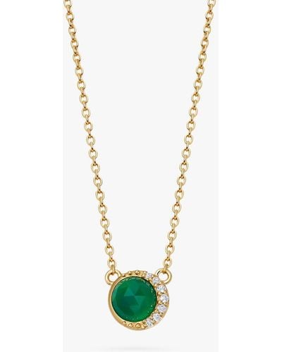 Astley Clarke Chalcedony & White Sapphires Luna Pendant Necklace