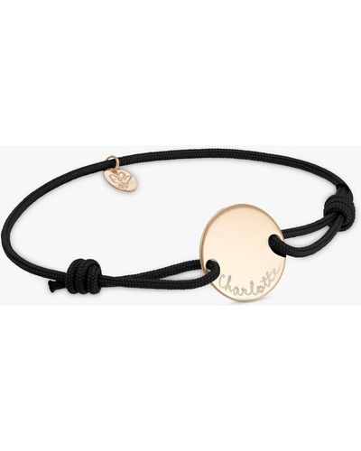 Merci Maman Personalised Pastille Braided Bracelet - Black