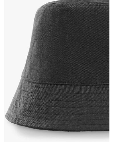 Mango Izzie Denim Bucket Hat - Black