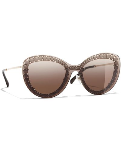 Chanel Butterfly Sunglasses Ch4236 Gold/brown Gradient - Multicolour