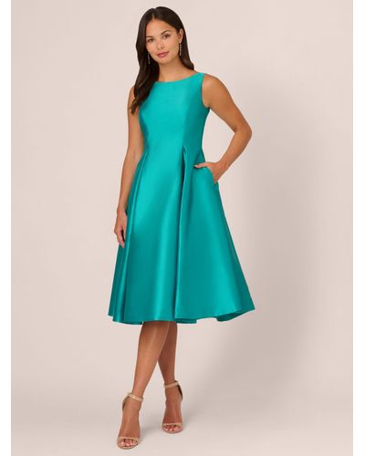 Adrianna Papell Sleeveless Fit & Flare Dress - Blue