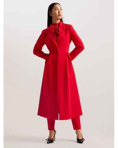 Ted Baker Sarela Dress Coat - Red
