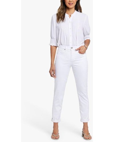 NYDJ Margot Girlfriend Jeans - White