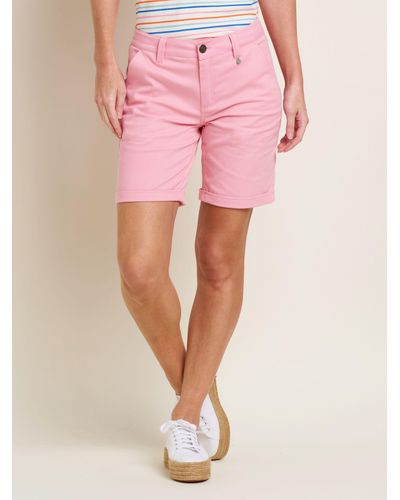 Brakeburn Cotton Blend Chino Shorts - Pink
