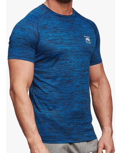 Raging Bull Performance Short Sleeve Gym Top - Blue