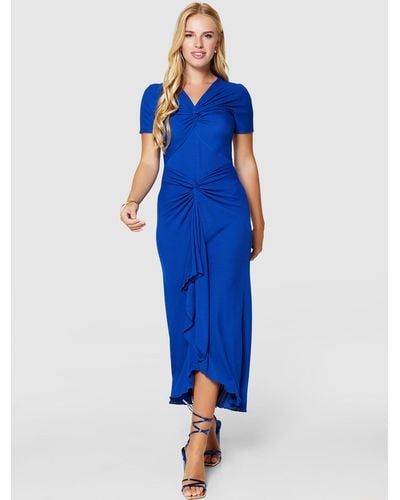 Closet Twist A-line Midi Dress - Blue