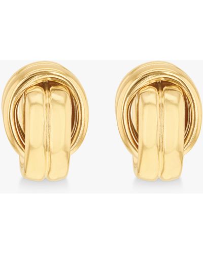 Ib&b 9ct Gold Knot Stud Earrings - Metallic