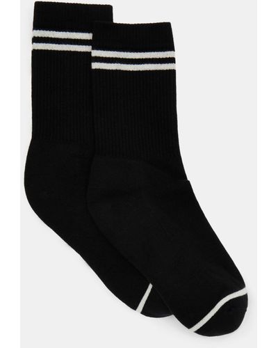 Hush Nell Stripe Sport Socks - Black