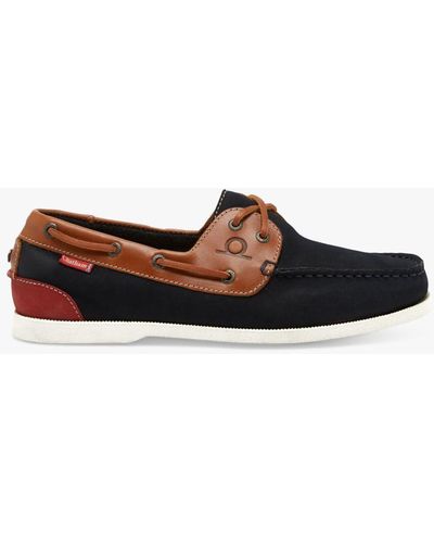 Chatham Gallery Ii Leather Boat Shoes - Blue