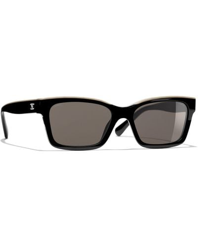 Chanel Square Sunglasses Ch4235h Black in Grey