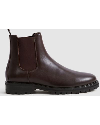 Reiss Chiltern Chelsea Boots - Brown