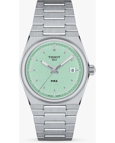 Tissot T1372101109100 Prx Powermatic 80 Date Bracelet Strap Watch - Blue
