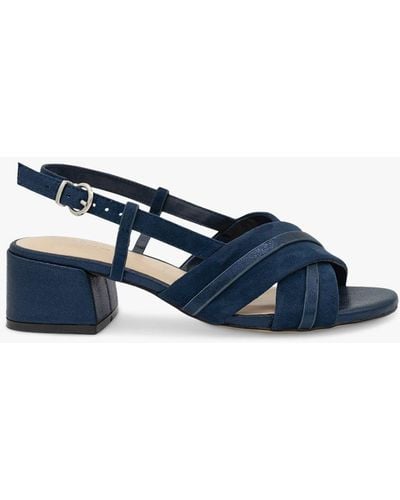Paradox London Nancy Wide Fit Slingback Sandals - Blue