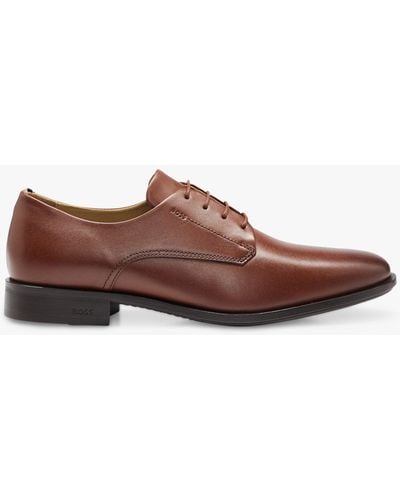 BOSS Boss Colby Leather Derby Shoes - Brown