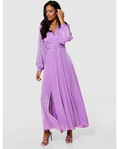 Closet Wrap Maxi Dress - Purple