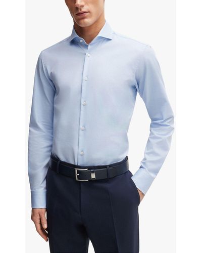 BOSS Boss H-joe Spread Long Sleeve Shirt - Blue