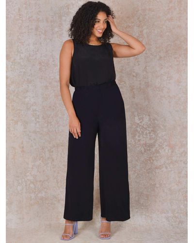 Live Unlimited French Crepe Palazzo Trousers - Blue