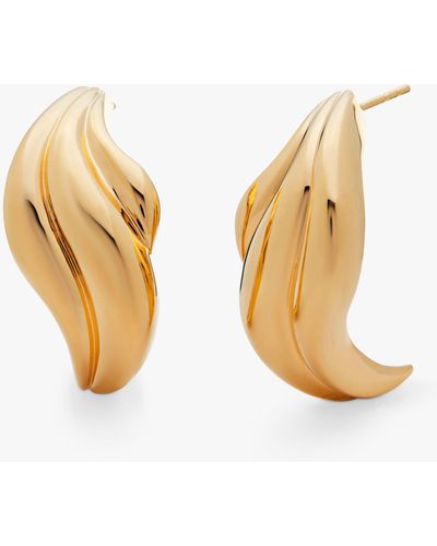 Monica Vinader Swirl Bold Stud Earrings - Metallic
