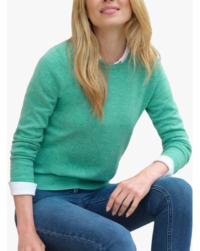 Pure Collection Cashmere Crew Neck Jumper - Green