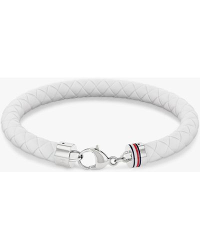 Tommy Hilfiger Braided Silicone Bracelet - White