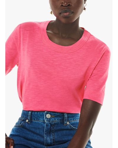 Whistles Rosa Double Trim T-shirt - Pink