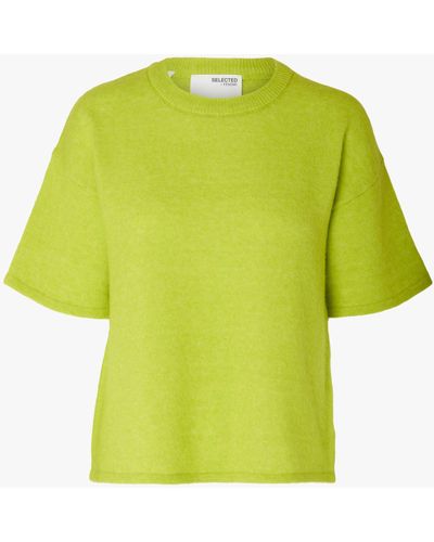 SELECTED Maline Liliana Wool Blend Jumper - Yellow