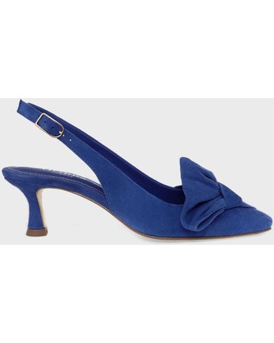 Hobbs Francis Slingback Suede Court Shoes - Blue