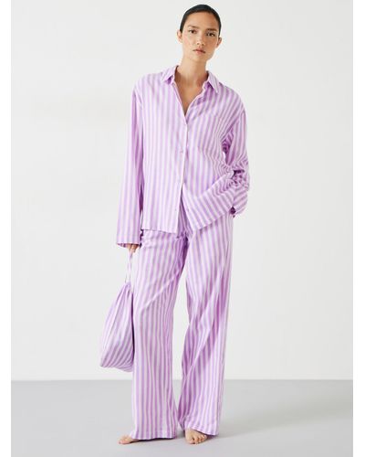 Hush Luella Brushed Twill Pyjamas - Purple