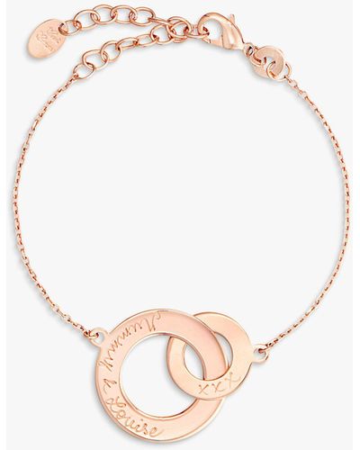 Merci Maman Personalised Intertwined Chain Bracelet - Metallic