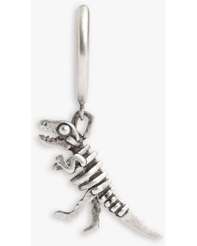 COACH Rexy Dino Skeleton Single Huggie Earring - White