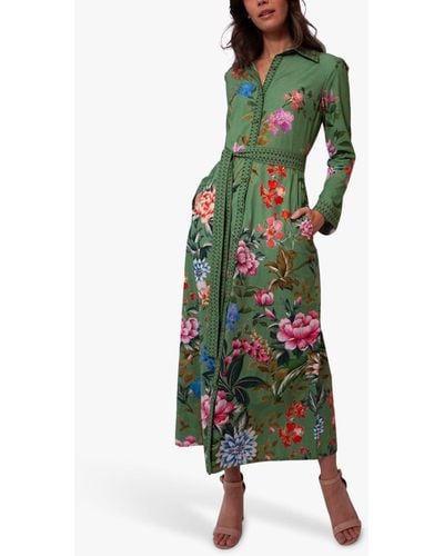 Raishma Olea Floral Dress - Green