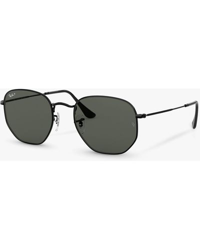 Ray-Ban Rb3548n Polarised Hexagonal Sunglasses - Black