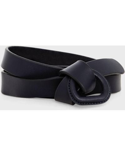 Hobbs Lexi Leather Knotted Belt - Grey
