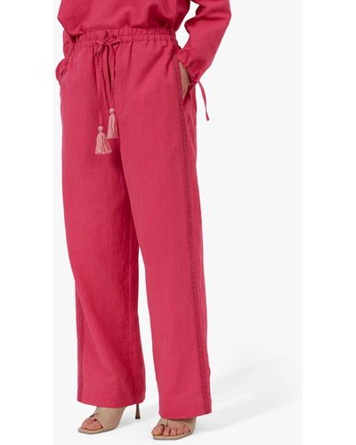 Great Plains Spring Drawstring Trousers - Red