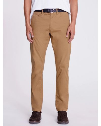 Moss Tailored Stretch Chinos - Brown