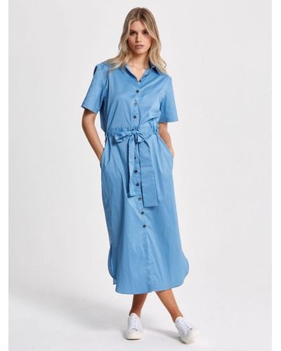 Helen Mcalinden Arabella Plain Shirt Dress - Blue