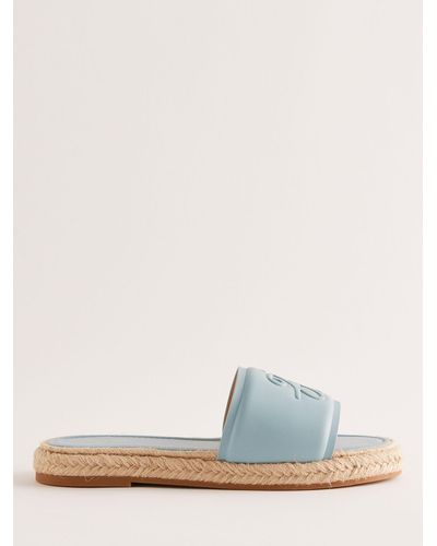 Ted Baker Portiya Leather Espadrille Slider Sandals - Blue