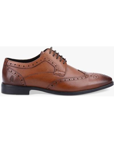 Hush Puppies Elliot Brogue Leather Shoes - Brown