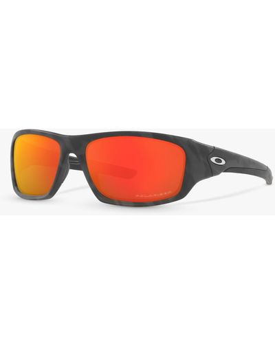 Oakley Oo9236 Valve Prizm Rectangular Polarised Sunglasses - Red