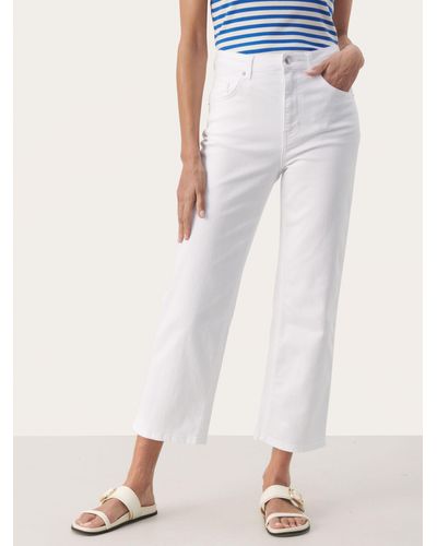 Part Two Judy Straight Legs High Waist Jeans - White