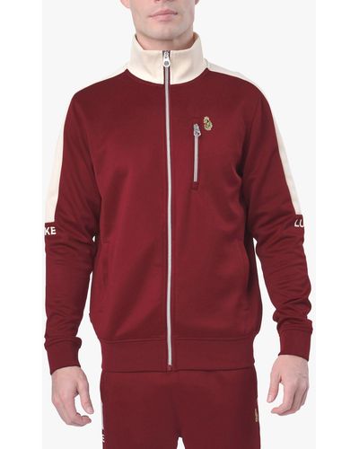 Luke 1977 Manchester Zip Through Tracksuit Top - Red