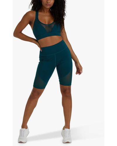 Wolf & Whistle Mix And Match Mesh Panel Shorts - Blue