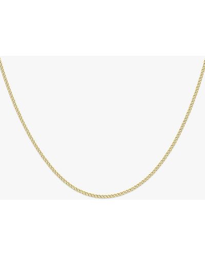Ib&b 9ct Yellow Gold Long Hollow Curb Link Chain Necklace - Metallic