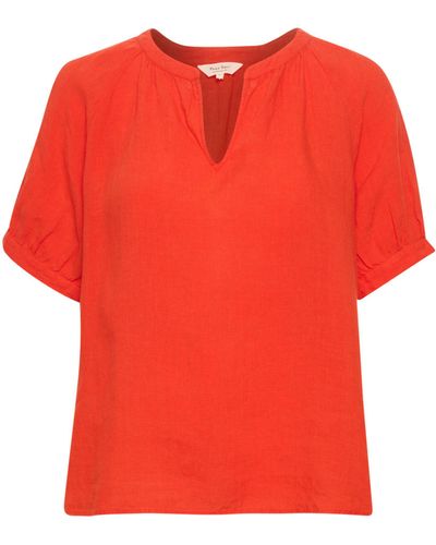 Part Two Popsy Linen Blouse - Red