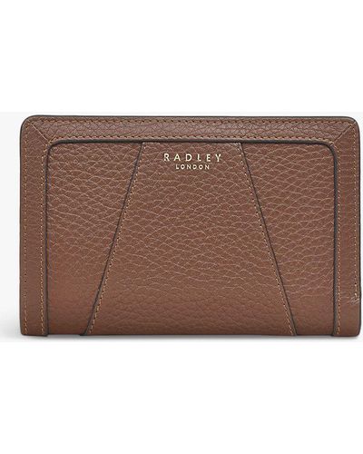 Radley Wood Street 2.0 Medium Leather Zip-Top Purse, Tortoise at John Lewis  & Partners